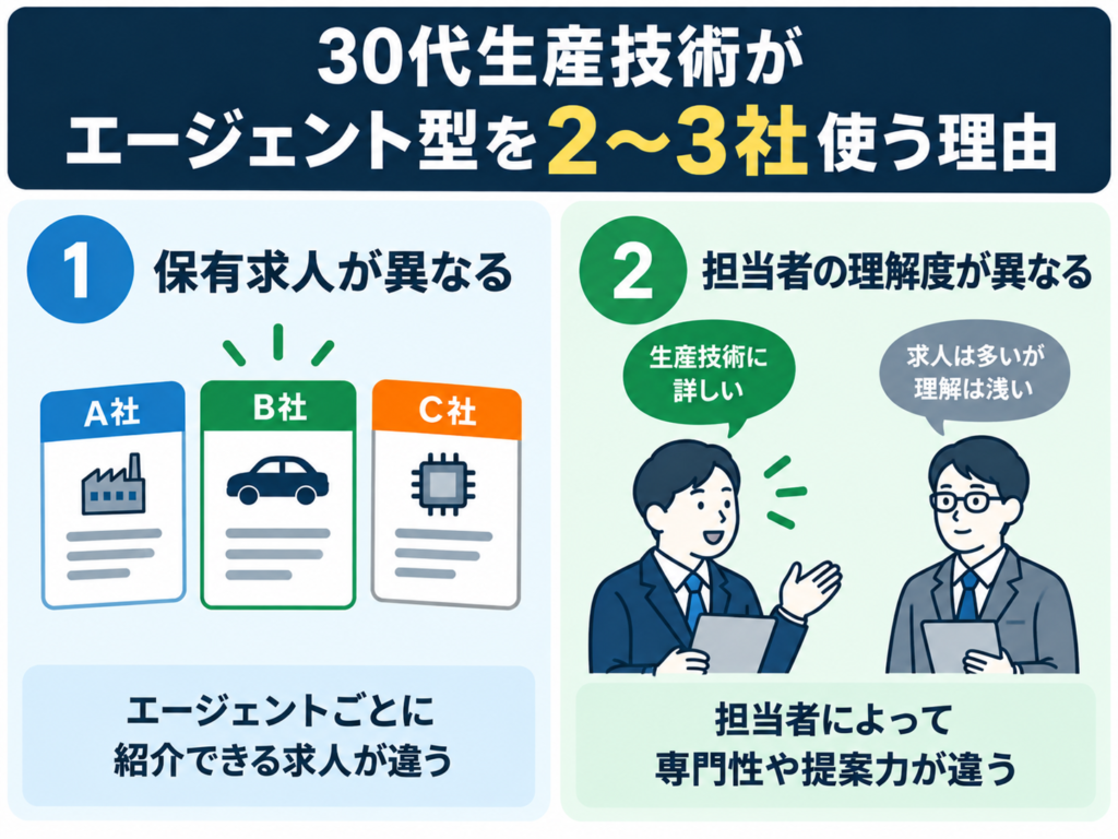 エージェント型2〜3社を使う理由