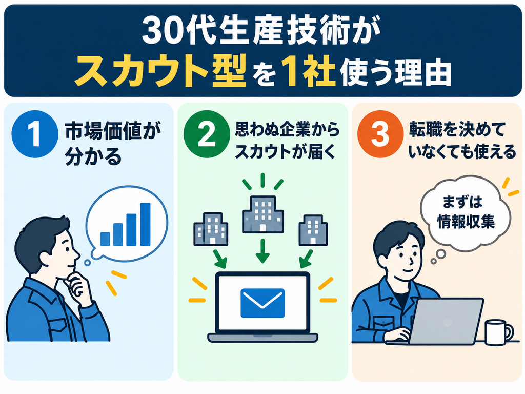 スカウト型の転職サービスを1社使う理由