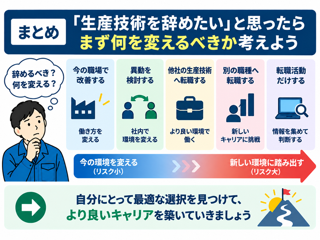 生産技術を辞めたいと思ったら、先ず何を変えるべきか考えよう